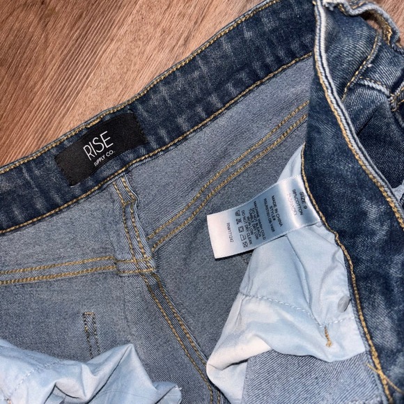 Rise Womens Wide Leg Dark Wash Denim Jeans Size 9 - Picture 9 of 9